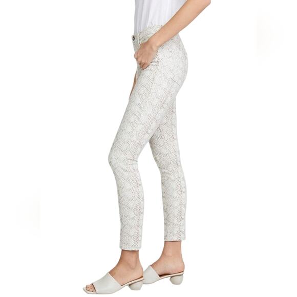 AG Adriano Goldschmied Denim Prima Mid Rise Ankle Snake print Jeans 24 - Picture 4 of 9